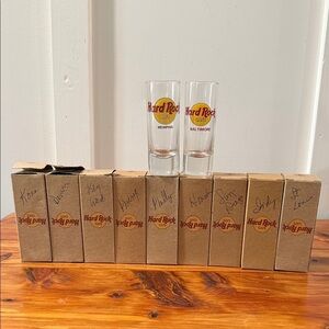 NEW Hard Rock Cafe Tall Shot Glasses Set of 11